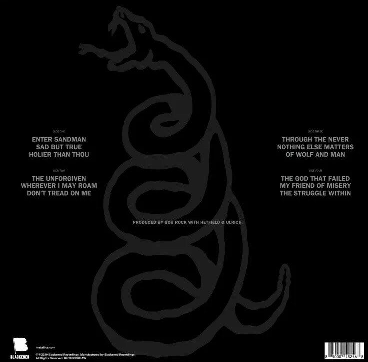 LP Vinyl Record! NEW, sealed! Metallica 'The Black Album' 2xLP