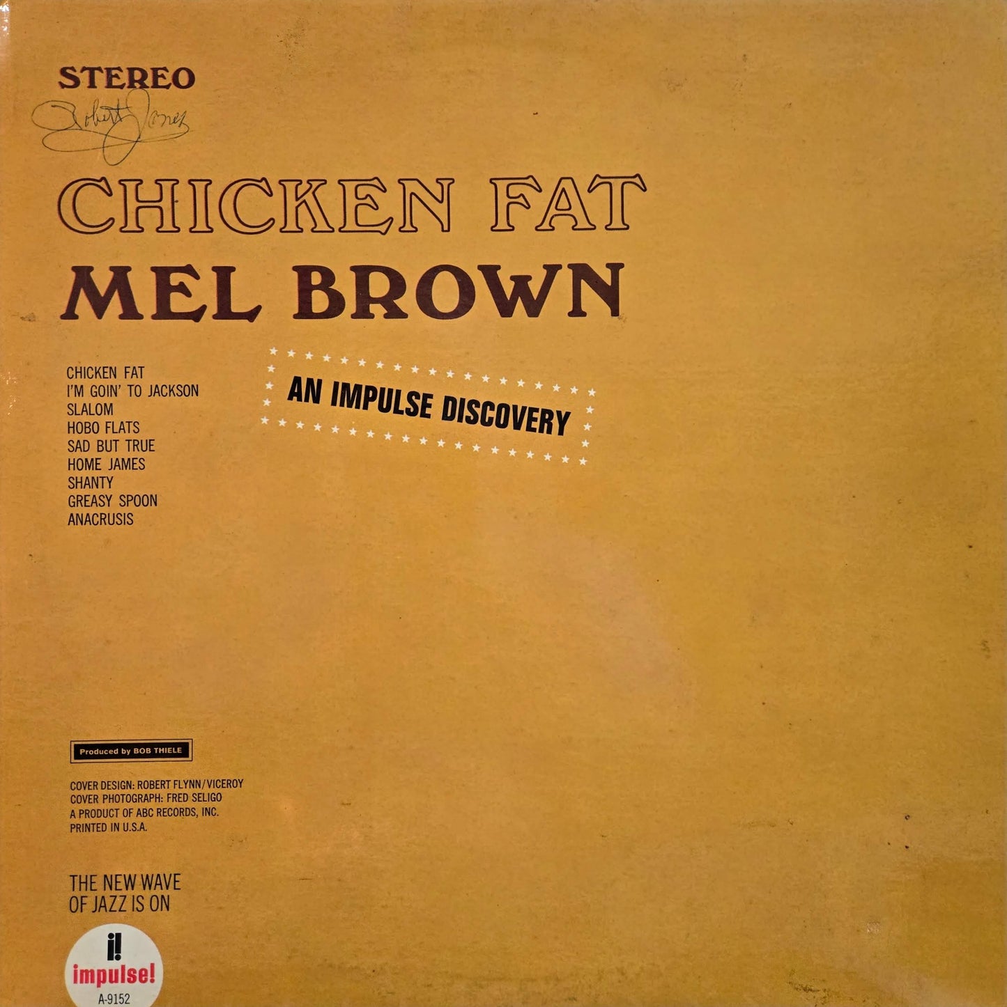 LP Vinyl Record! NEW, sealed! Mel Brown 'Chicken Fat' jazzy blues
