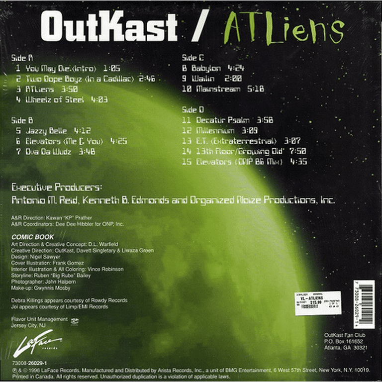LP Vinyl Record! Used, Like new! Outkast 'ATLiens'