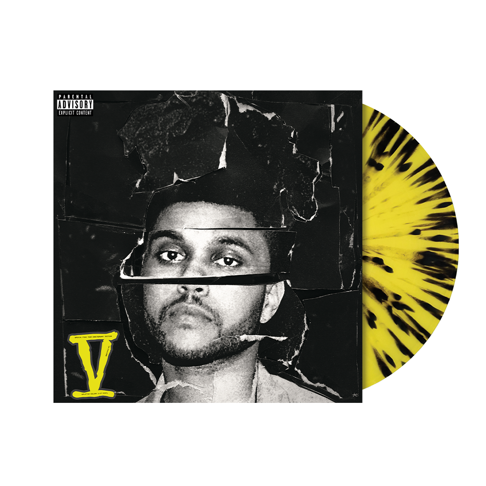 LP Vinyl Record! NEW, sealed! The Weeknd 'Beauty Behind The Madness' 2xLP limited yellow black splatter vinyl