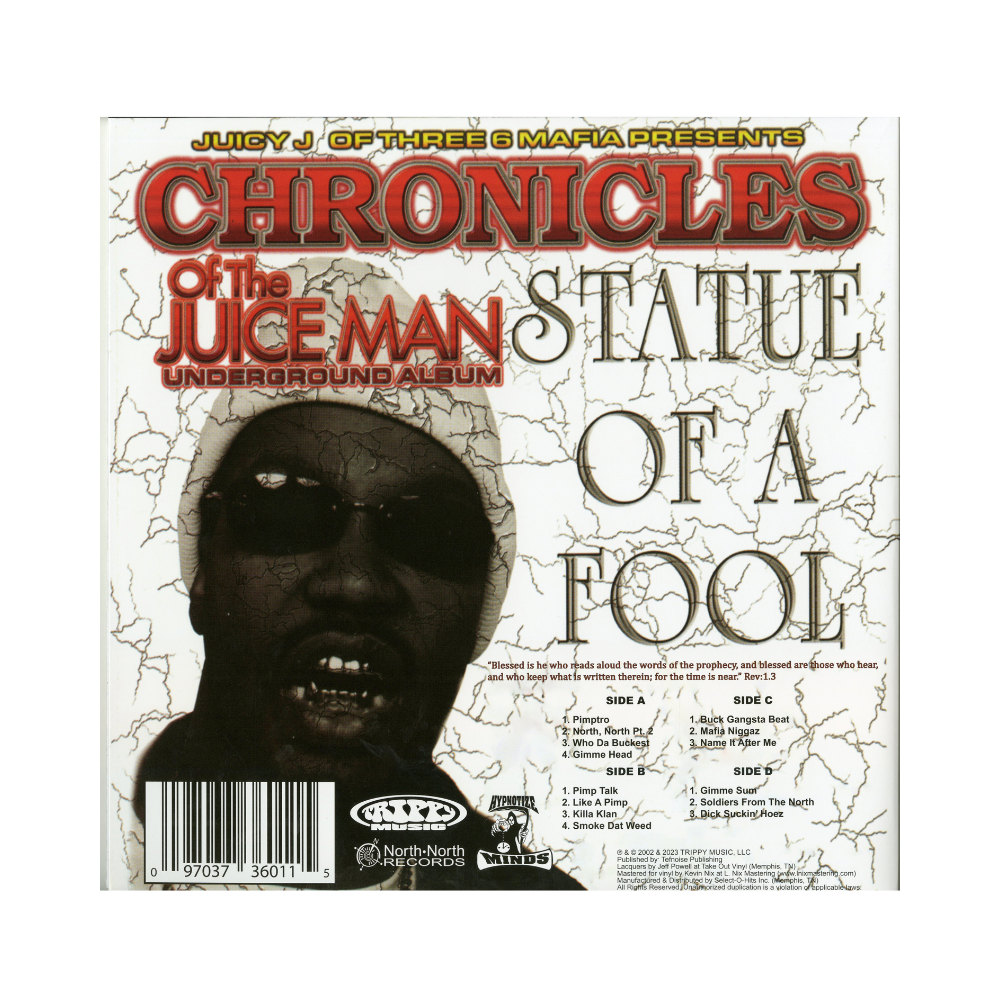 LP Vinyl Record! NEW, sealed! Juicy J 'Chronicles of the Juice Man' underground album