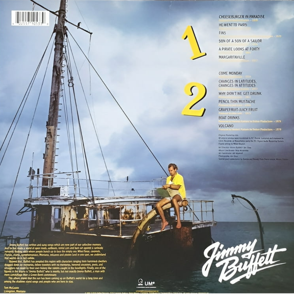 LP Vinyl Record! Used, Like new! Jimmy Buffet 'Songs You Know By Heart - Greatest Hits'