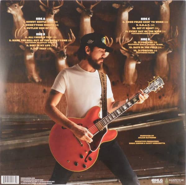 LP Vinyl Record! NEW, sealed! Chris Janson 'The Outlaw Side Of Me' neon orange vinyl 2xLP