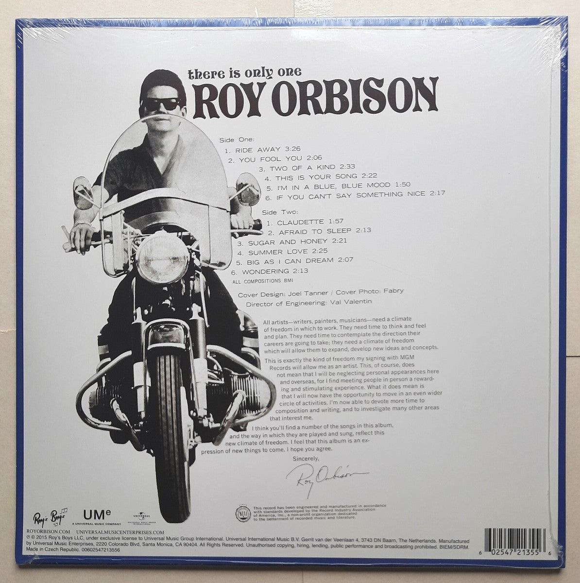 LP Vinyl Record! NEW, sealed! Roy Orbison 'There Is Only One'