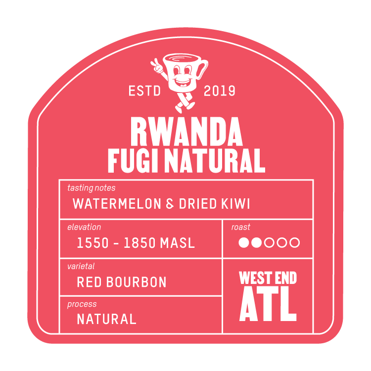 Coffee Bag! Portrait Coffee 'Fugi Natural' Rwanda 12oz retail!