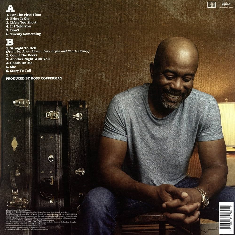 LP Vinyl Record! NEW, sealed! Darius Rucker 'When Was The Last Time'