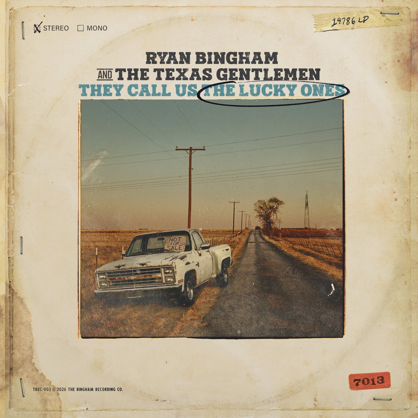 LP Vinyl Record! NEW, sealed! Ryan Bingham & The Texas Gentlemen 'The Lucky Ones' black vinyl