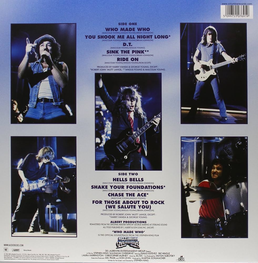 LP Vinyl Record! NEW, sealed! ACDC 'Who Made Who'