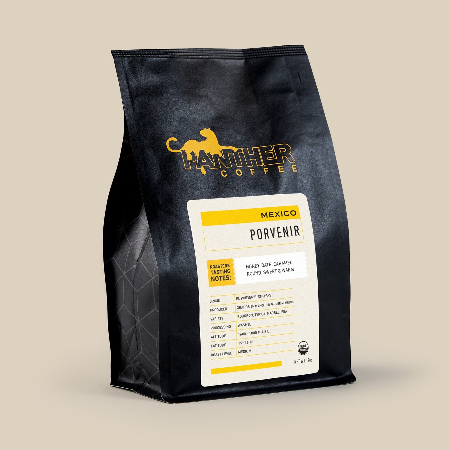 Coffee Bag! Panther Coffee 'Porvenir' Mexico 12oz retail
